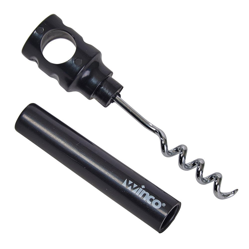 Winco Food Service Supplies Pack / Black Winco CO-4DK Cork Screw Black Plastic Handle Set of Two | Denson CFE