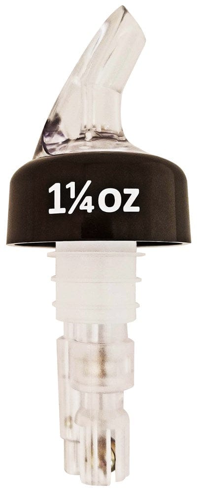 Winco Food Service Supplies Pack Winco Benchmark 23772 Exact Measure Pourer Spout 1-1/4 oz Clear and Black | Denson CFE