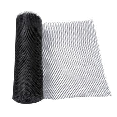 Winco Food Service Supplies Per Foot / Black Winco BL-240K 2 Foot Black Plastic Mesh Bar Mat and Shelf Liner | Denson CFE