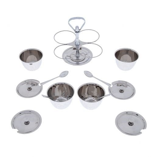 Winco Food Service Supplies Set Winco RS-4 4 Compartment Stainless Steel Relish Server