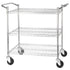 Winco Food Service Supplies Set Winco VCCD-1836B 3-Tier 18" x 36" Wire Shelving Cart