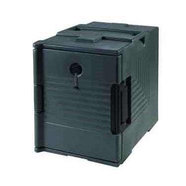 Winco Food Storage Containers Set Winco IFT-1 Front Loading Food Pan Carrier Insulated Single Compartment Gray Polypropylene | Denson CFE