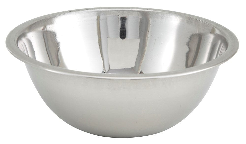 Winco Kitchen Supplies Each Winco MXB-400Q 4 Qt. Standard Weight Stainless Steel Mixing Bowl | Denson CFE