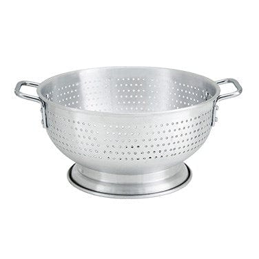 Winco Kitchen Tools Each Winco ALO-11BH Colander w/Base & Handle, 11qt, Alu