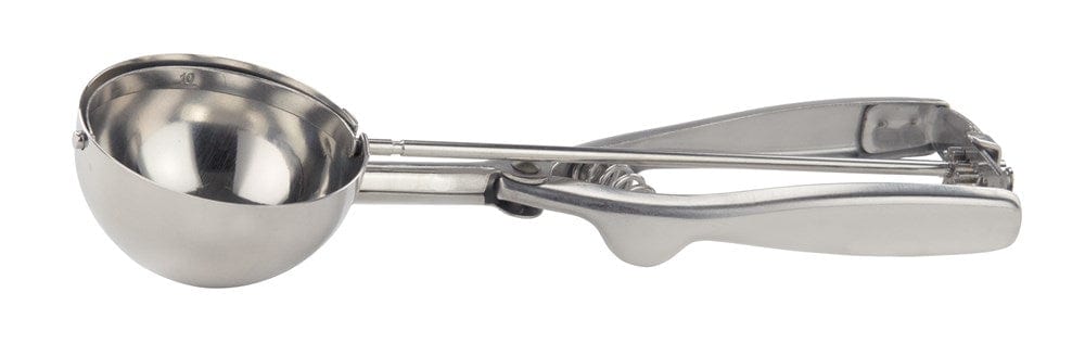 Winco Kitchen Tools Each Winco ISS-10 #10 Round Squeeze Handle Disher Portion Scoop - 3.75 oz.