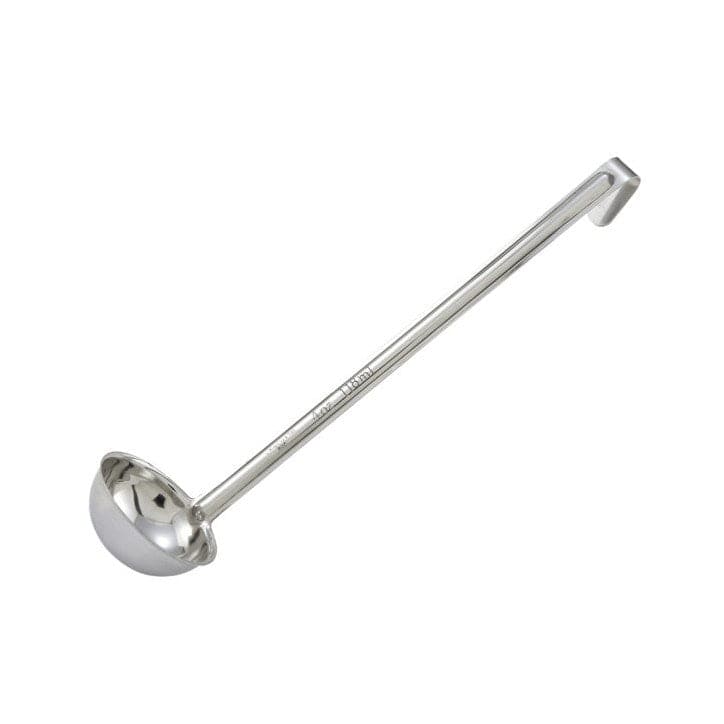 Winco Kitchen Tools Each Winco LDI-4 One-Piece Stainless Steel 4 oz LDI Series Serving Ladle With 12 1/4" Long Handle