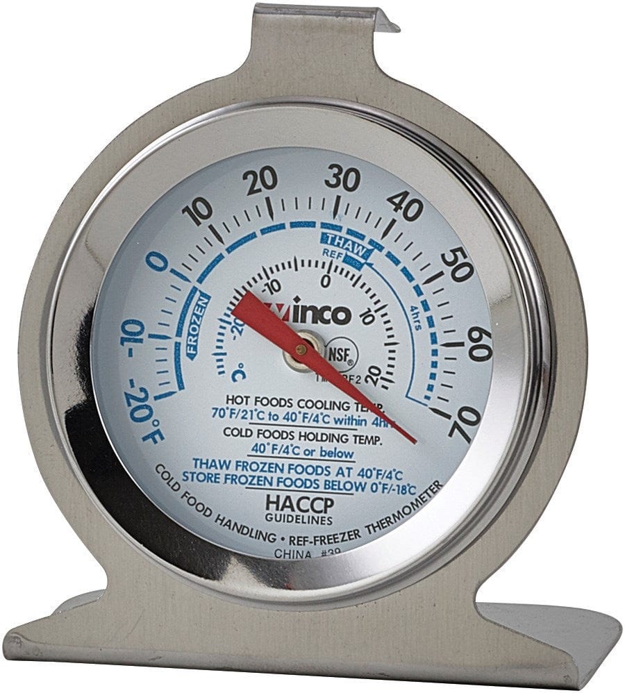 Winco Kitchen Tools Each Winco TMT-RF2 2" Diameter Refrigerator/Freezer Thermometer