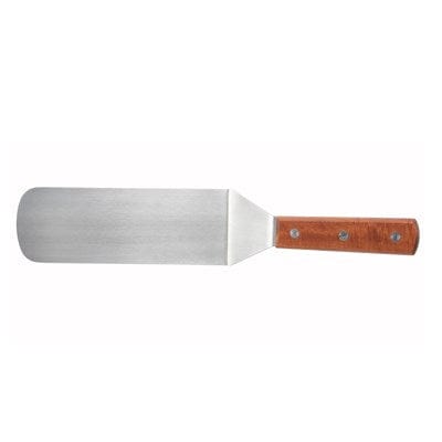 Winco Kitchen Tools Each Winco TN249 8 1/4" Blade Solid Flexible Turner with Wood Handle