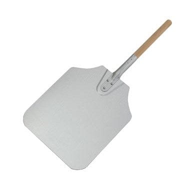 Winco Pizza Oven Tools Each Winco APP-26 26 Inch Aluminum Pizza Peel with Wooden Handle for Easy Oven Use | Denson CFE
