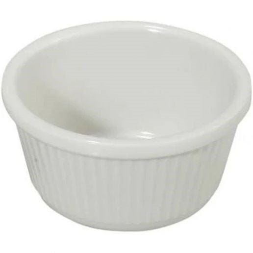 Winco Ramekins & Sauce Cup Dozen Winco RFM4W White Fluted Melamine Ramekin 4 Ounce Durable and Elegant | Denson CFE