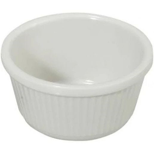 Winco Ramekins & Sauce Cup Dozen Winco RFM4W White Fluted Melamine Ramekin 4 Ounce Durable and Elegant | Denson CFE
