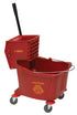 Winco Sanitation & Janitorial Each / Red Winco MPB-36R Mop Bucket with Wringer 36 Quart Red | Denson CFE
