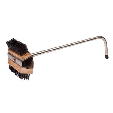 Winco Sanitation & Janitorial Each Winco BR-21 Dual Headed Wire Cleaning Brush 28 Inch Stainless Steel Handle | Denson CFE