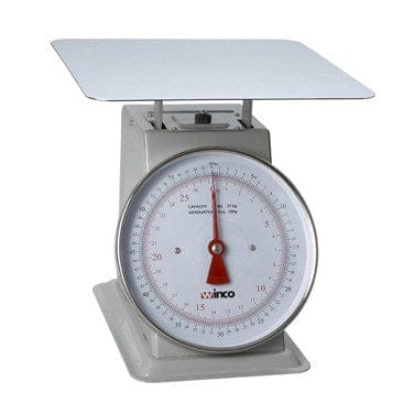 Winco Scales Each Winco SCAL-960 60 Pounds Receiving Scale with 9 Inch Dial and Steel Platform | Denson CFE