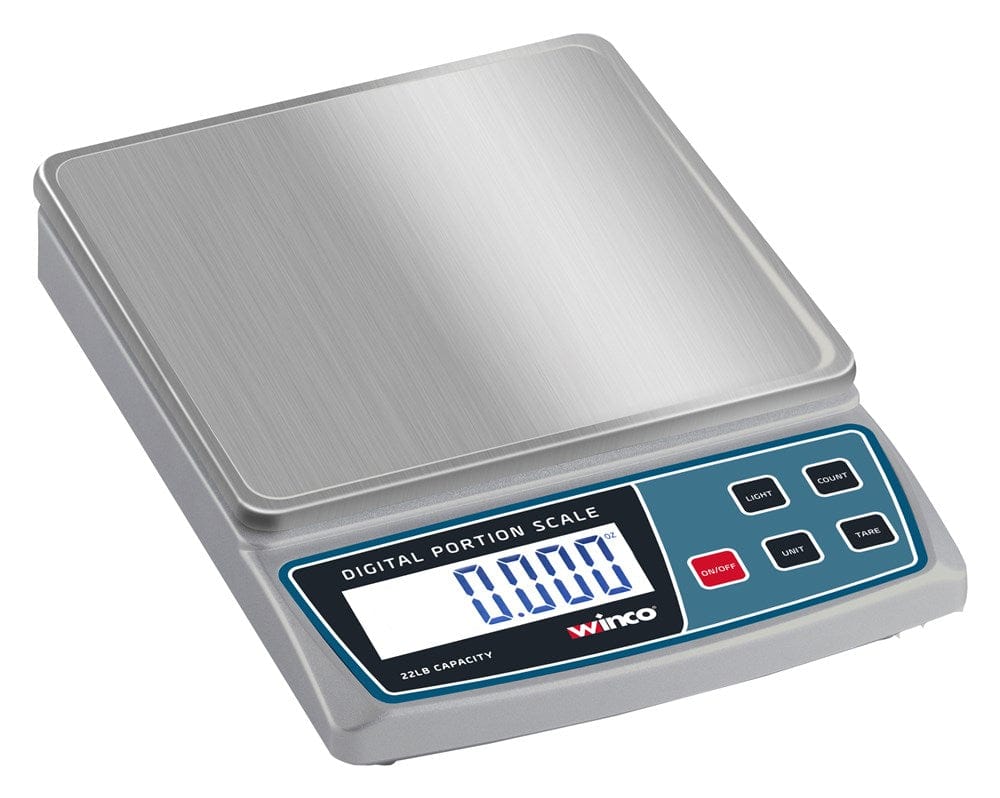 Winco Scales Set Winco SCAL-D22 Digital Portion Control Scale 22 Pound with Battery and AC Adaptor Included | Denson CFE