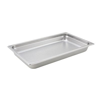 Winco Serving & Display Each Winco SPJH-101 Full Size Stainless Steel Anti-Jam Steam Pan 1-1/4 Inch Deep | Denson CFE