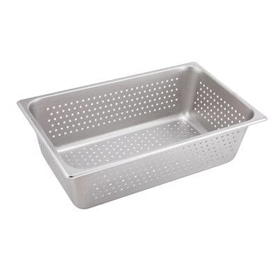 Winco Serving & Display Each Winco SPJH-106PF Full Size Perforated Steam Pan 22 Gauge Heavy Weight Stainless Steel 6 Inch Deep | Denson CFE