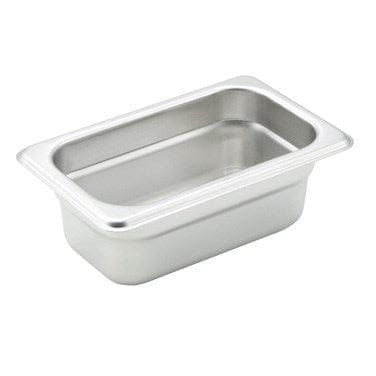 Winco Serving & Display Each Winco SPJH-902 Anti-jam Steam Table Pan 1/9 Size 2-1/2 Inch Deep Heavyweight Stainless Steel | Denson CFE