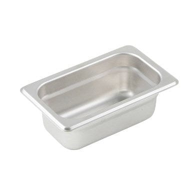 Winco Serving & Display Each Winco SPJL-902 Anti-Jam 1/9 Size Steam Table Pan 25 Gauge Stainless Steel | Denson CFE