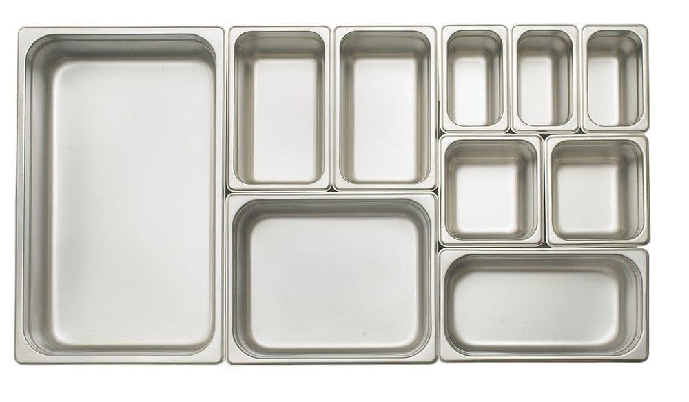 Winco Serving & Display Each Winco SPJP604 Anti-Jam Steam Table Pan 1/6 Size Heavy Duty 23 Gauge Stainless Steel | Denson CFE