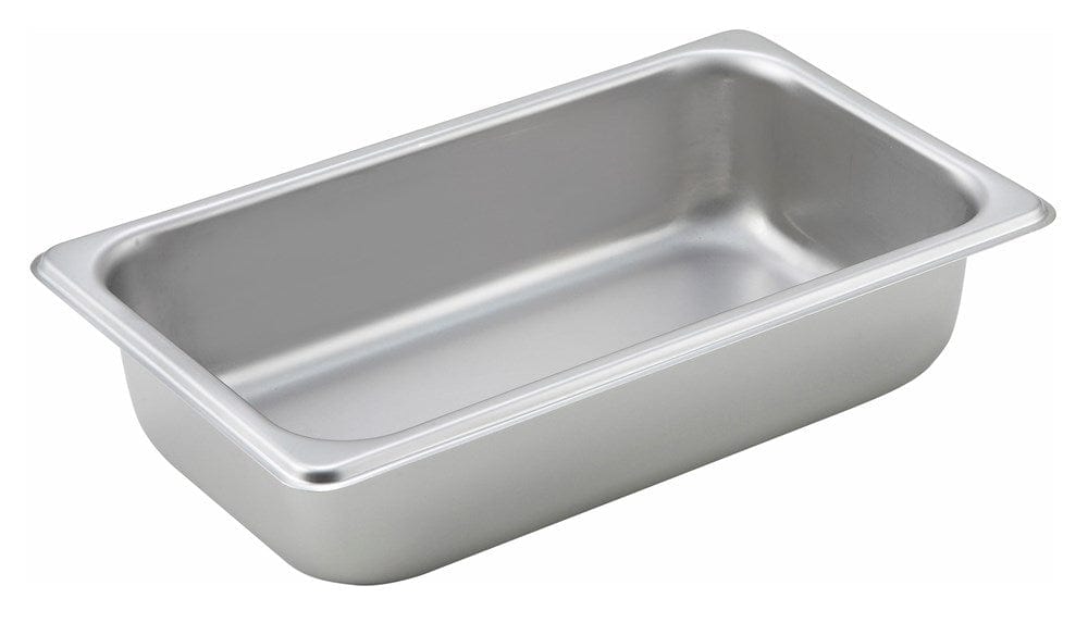 Winco Serving & Display Each Winco SPQ2 Straight-sided Steam Pan, 1/4 Size, 2-1/2", 25 Ga S/S