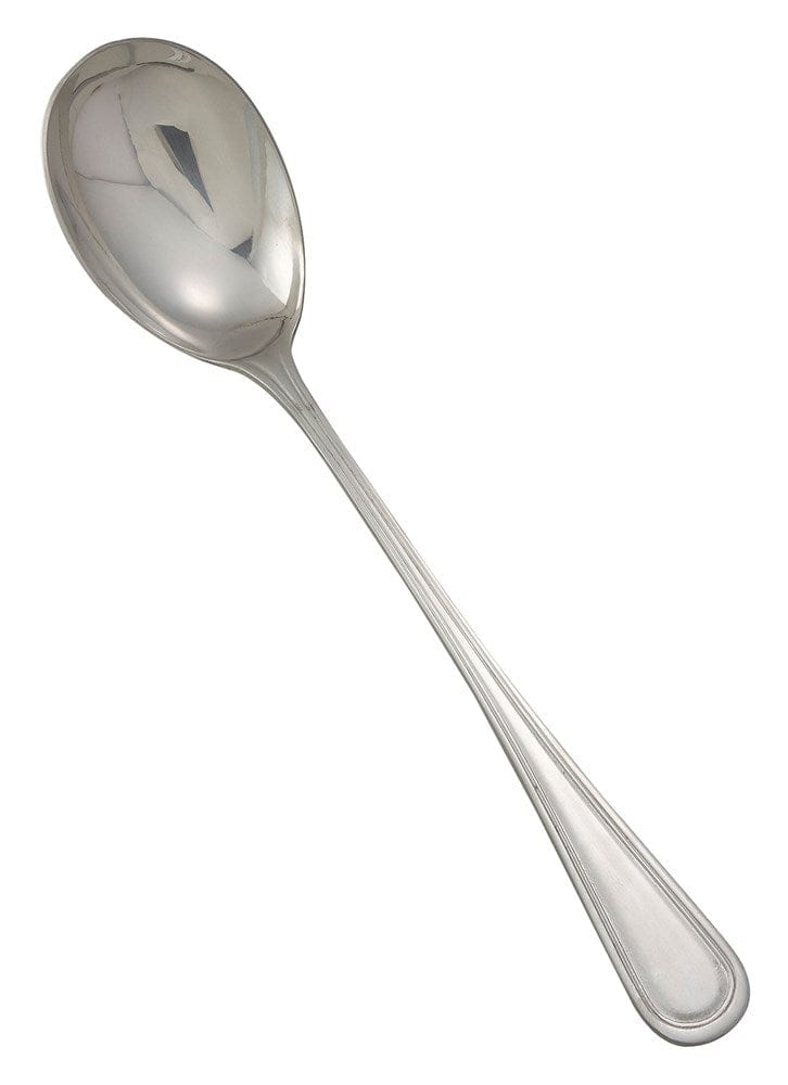Winco Smallwares Dozen Winco 0030-23 Stainless Steel Solid Serving Spoon 11.5 Inch Shangarila Design | Denson CFE