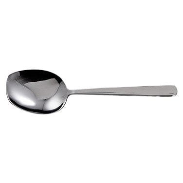 Winco Smallwares Dozen Winco SRS-8 Stainless Steel Serving Spoon 8.25 Inch Flat Edge Extra Heavy | Denson CFE