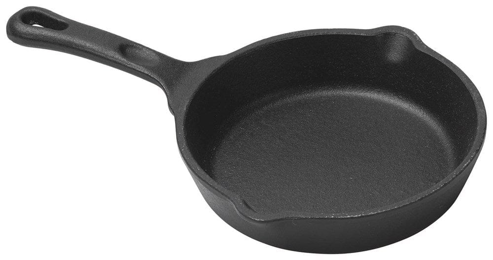Winco Smallwares Each / Black Winco CAST-5 FireIron Mini Round Cast Iron Skillet 7.25 Ounce 4.875 Inch Matte Black Enamel Finish | Denson CFE