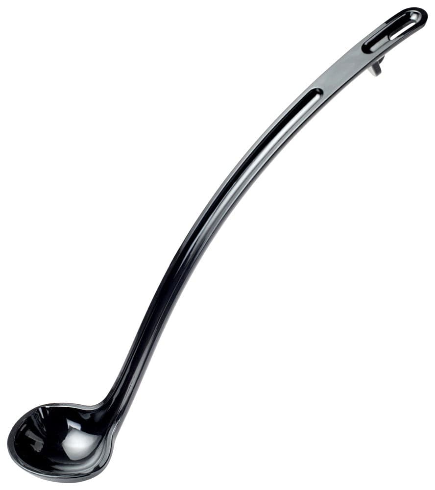 Winco Smallwares Each / Black Winco CVLD-13K Curv 13 Inch Ladle 1 Ounce Black Polycarbonate NSF Certified | Denson CFE