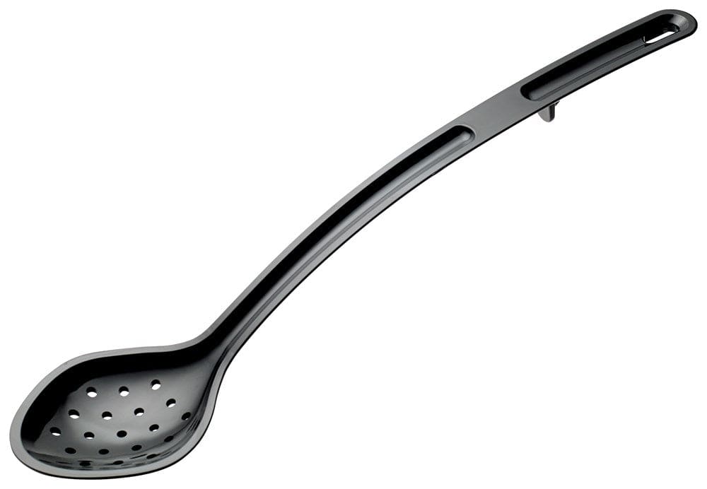 Winco Smallwares Each / Black Winco CVPS15K 15 Inch Black Perforated Serving Spoon Durable and Versatile | Denson CFE