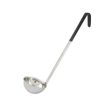 Winco Smallwares Each / Black Winco LDC-6 Stainless Steel Colour-Coded Ladle 6 Ounce with 15.5 Inch Handle | Denson CFE