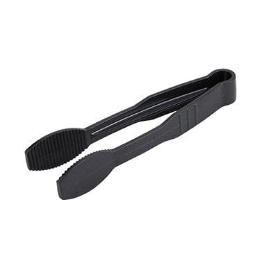 Winco Smallwares Each / Black Winco PUTF-6K Black 6" Flat Grip Surface Polycarbonate Utility / Serving Tongs | Denson CFE