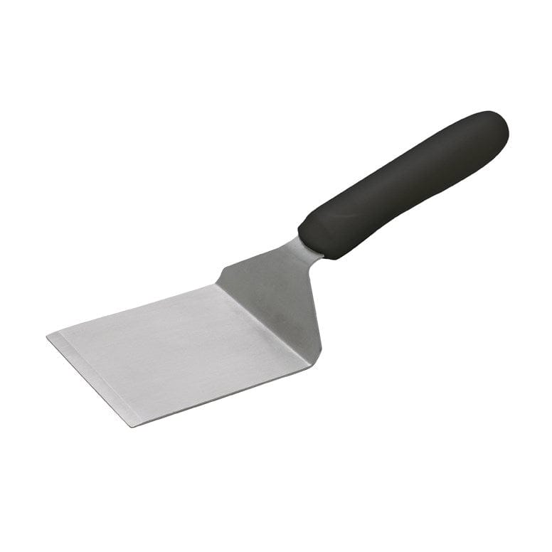 Winco Smallwares Each / Black Winco TKP-41 Offset Steel Turner with Black Handle 4-1/8 x 3-3/4 | Denson CFE