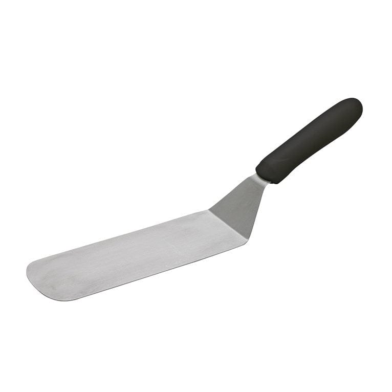 Winco Smallwares Each / Black Winco TKP-90 Flexible Turner with Offset Black Polypropylene Handle 8-1/4 Inches x 2-7/8 Inches Blade | Denson CFE