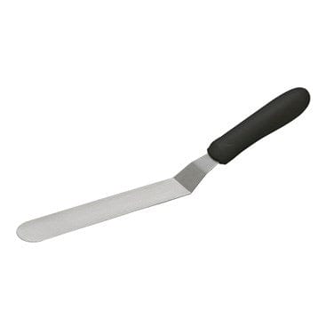 Winco Smallwares Each / Black Winco TKPO-7 Offset Spatula with Black Polypropylene Handle 6.5 x 1.31 Inch Blade Dishwasher Safe | Denson CFE