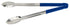 Winco Smallwares Each / Blue Winco UT-16HP-B Heavy Duty Stainless Steel Scalloped Edge Cold Food Service Utility Tongs with Blue Plastic Handle | Denson CFE