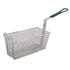 Winco Smallwares Each / Green Winco FB-30 Rectangular Fry Basket – 13-3/4” x 6-1/2” x 6”, Nickel-Plated with Green Handle | Denson CFE