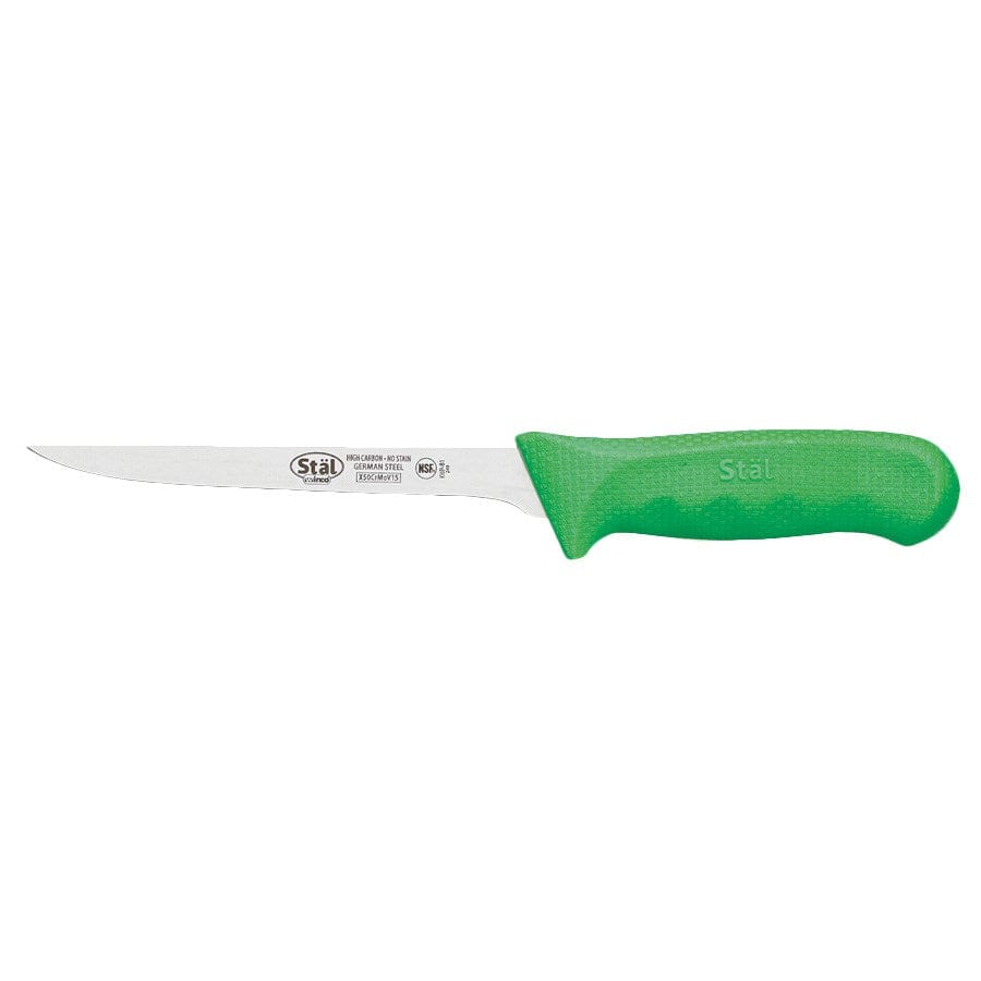 Winco Smallwares Each / Green Winco KWP-61G Stal 6 Inch Boning Knife with Green Polypropylene Handle | Denson CFE