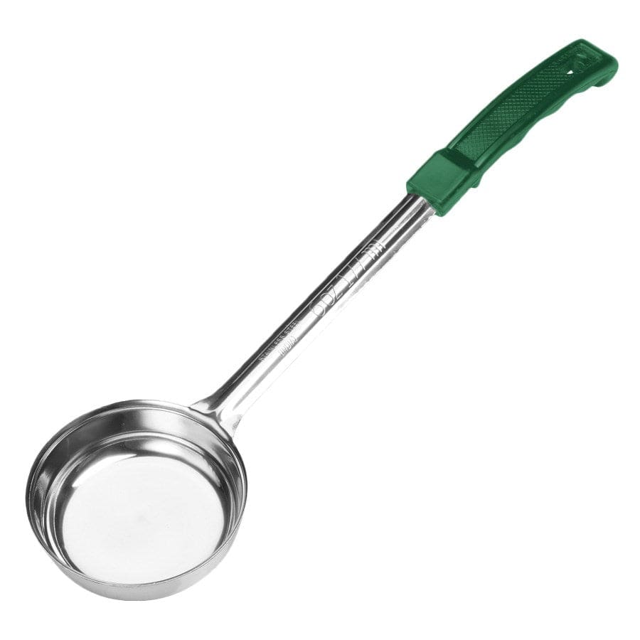 Winco Smallwares Each / Green Winco Prime One-piece Stainless Steel 6 Ounce Solid Food Portioner Green NSF | Denson CFE