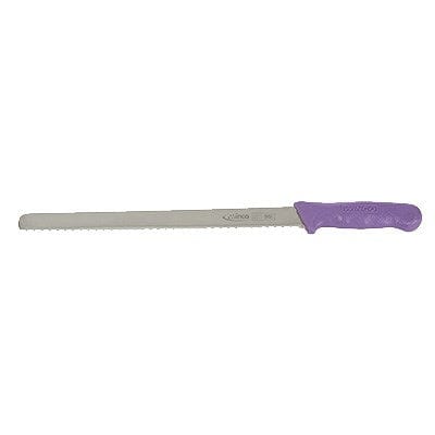Winco Smallwares Each / Purple Winco KWP-121P Allergen-Free 12 Inch Wavy Edge Slicer Knife Purple Handle | Denson CFE
