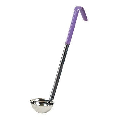 Winco Smallwares Each / Purple Winco LDC-2P Allergen Free Two Ounce Ladle One Piece Stainless Steel Purple | Denson CFE