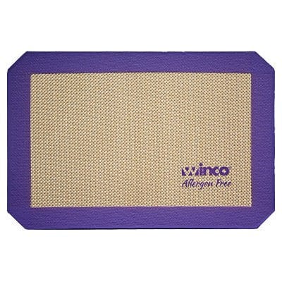 Winco Smallwares Each / Purple Winco SBS-11PP Allergen-Free Silicone Baking Mat Quarter-Size Heat Resistant Reusable | Denson CFE