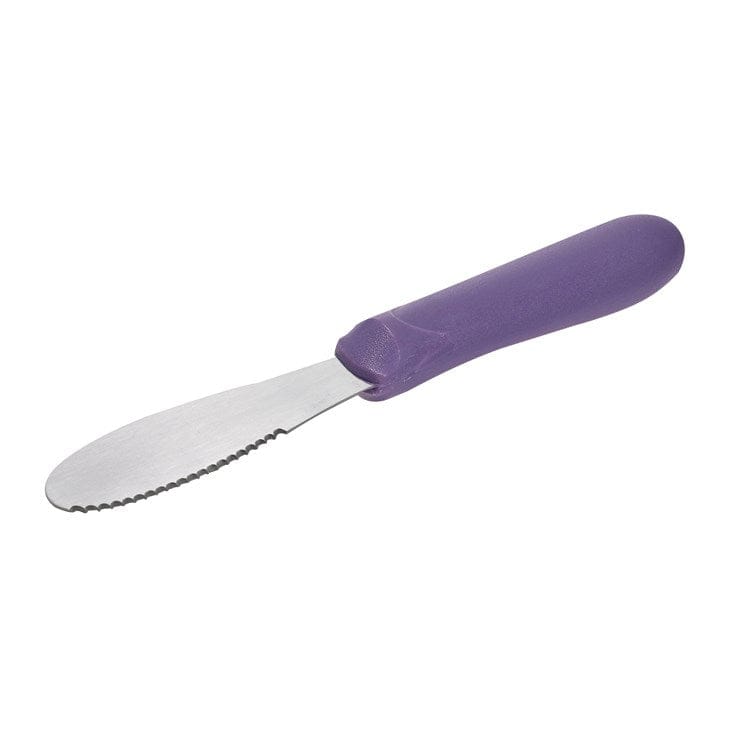 Winco Smallwares Each / Purple Winco TWP-31P Allergen Free Sandwich Spreader Purple Handle 3-5/8 x 1-1/4 Stainless Steel Blade | Denson CFE