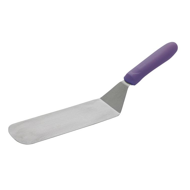 Winco Smallwares Each / Purple Winco TWP-90P Allergen Free Purple Handle Stainless Steel Offset Turner | Denson CFE