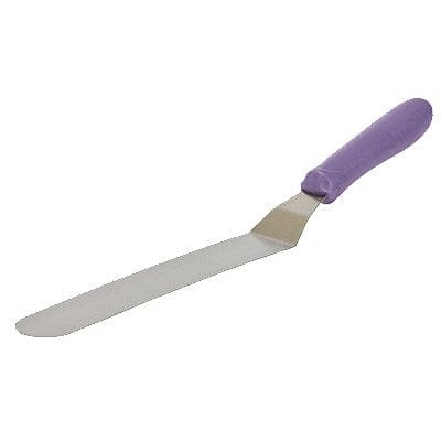 Winco Smallwares Each / Purple Winco TWPO-9P Allergen Free Offset Spatula Purple Handle 8.5 x 1.5 Inch Blade | Denson CFE