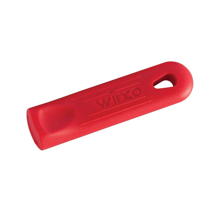 Winco Smallwares Each / Red Winco AFP-1HR Removable Red Silicone Pan Handle Grip for 7 and 8 Inch Fry Pans | Denson CFE