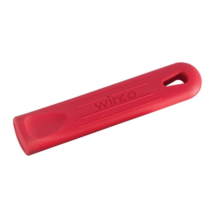 Winco Smallwares Each / Red Winco AFP-3HR Red Silicone Removable Pan Handle Grip for 14 Inch Fry Pans | Denson CFE
