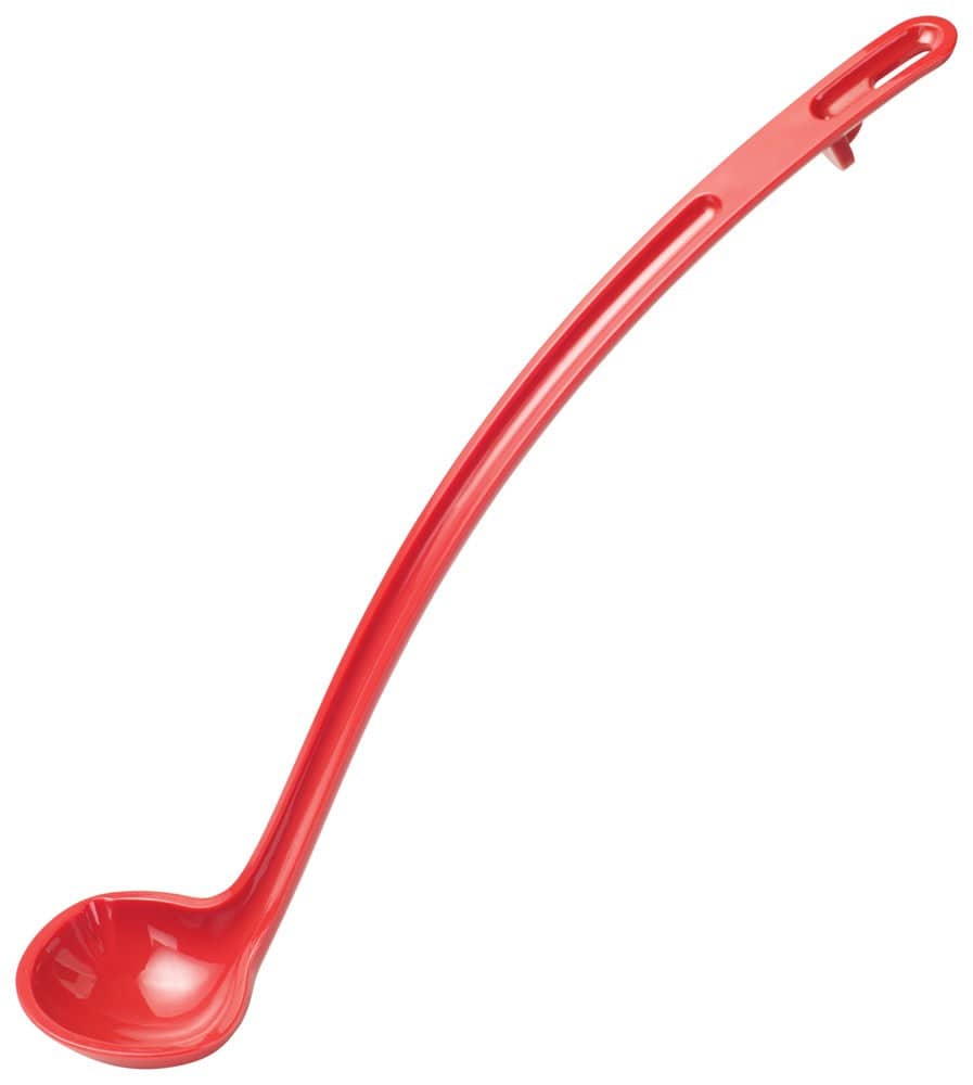 Winco Smallwares Each / Red Winco CVLD-13R Curv 13 Inch Red Polycarbonate Ladle 1 Ounce | Denson CFE