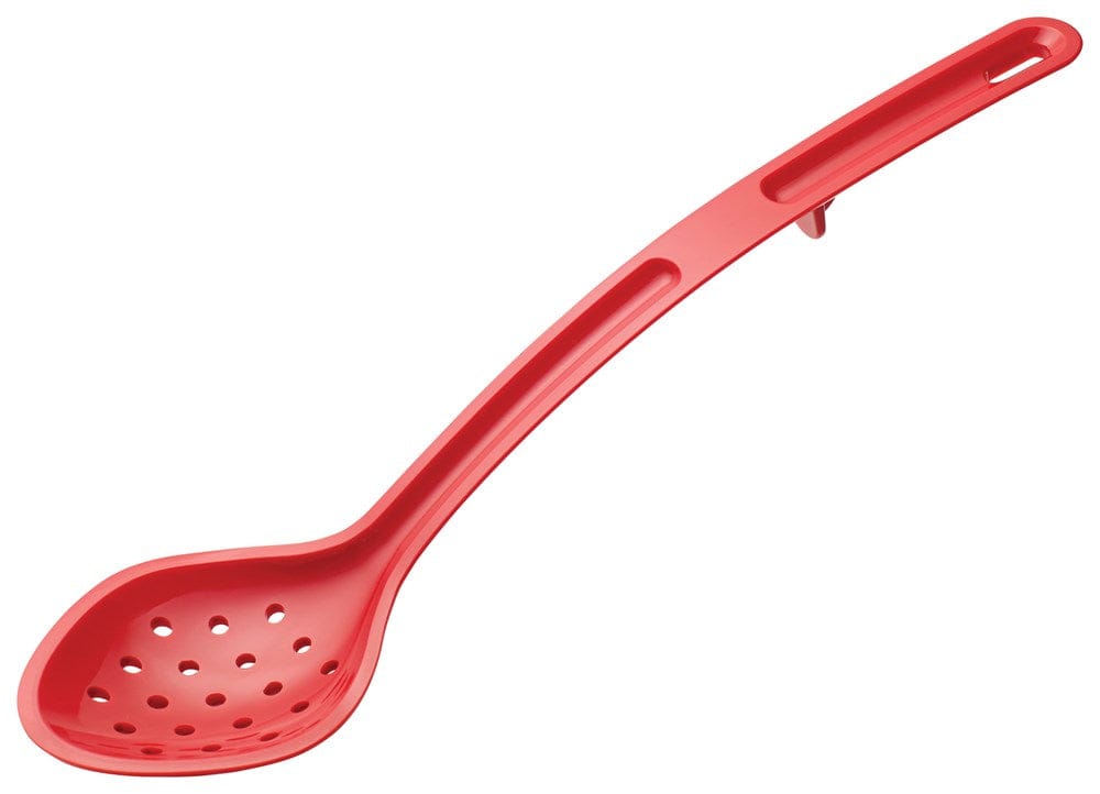 Winco Smallwares Each / Red Winco CVPS-13R Red 13 Inch Perforated Serving Spoon 1.5 Ounce | Denson CFE