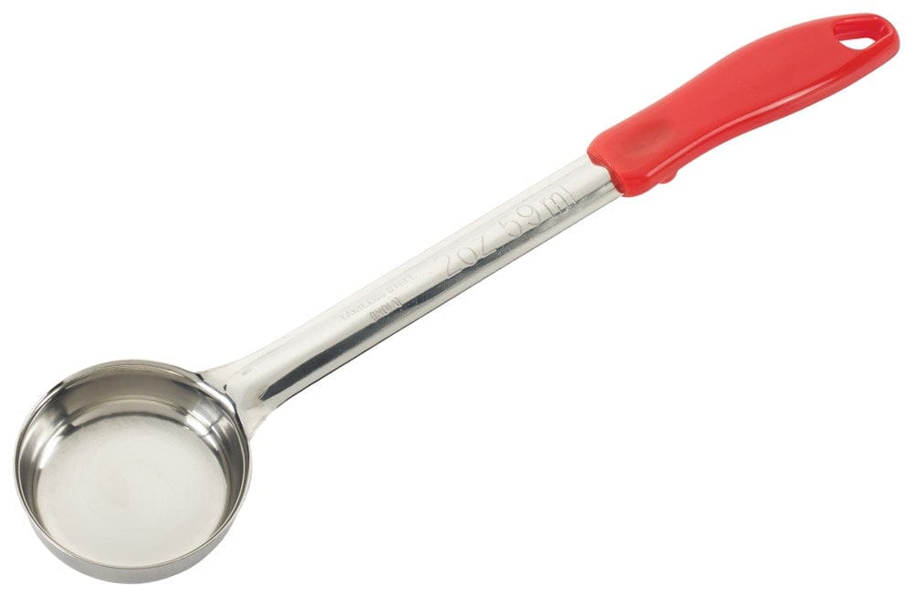Winco Smallwares Each / Red Winco FPS-2 Solid Food Portioner 2 Ounce One Piece Red Stainless Steel | Denson CFE